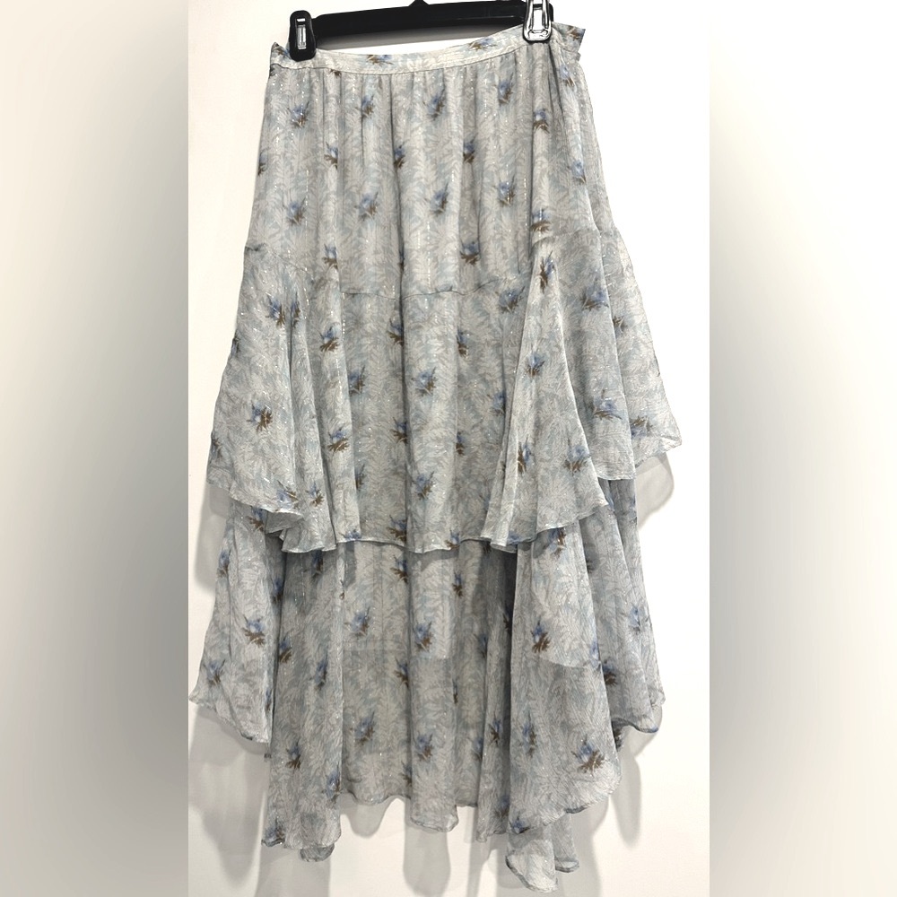 LoveShackFancy original gold shimmer midi skirt. gorgeous see description